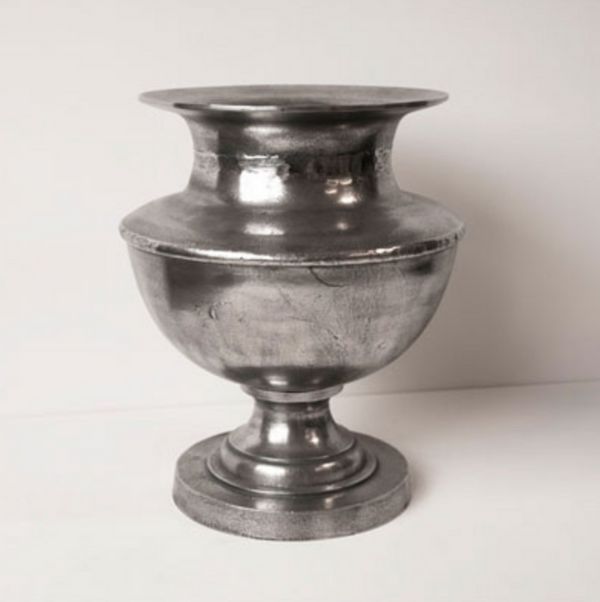 Casa Padrino Vase Design de Luxe - Vase Décoratif en Aluminium Couleur Nickel