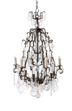 Casa Padrino Luxus Kronleuchter - Antik Messing Hängeleuchte mit Glas - Durchmesser 60 cm, Höhe 90 cm