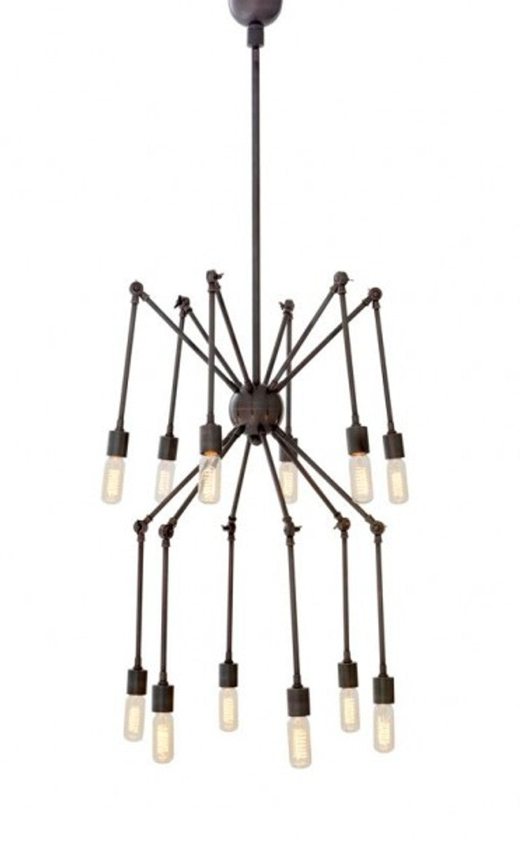 Casa Padrino Luxus Hängeleuchte im Barockstil Bronze Durchmesser 135 cm Höhe 70 cm