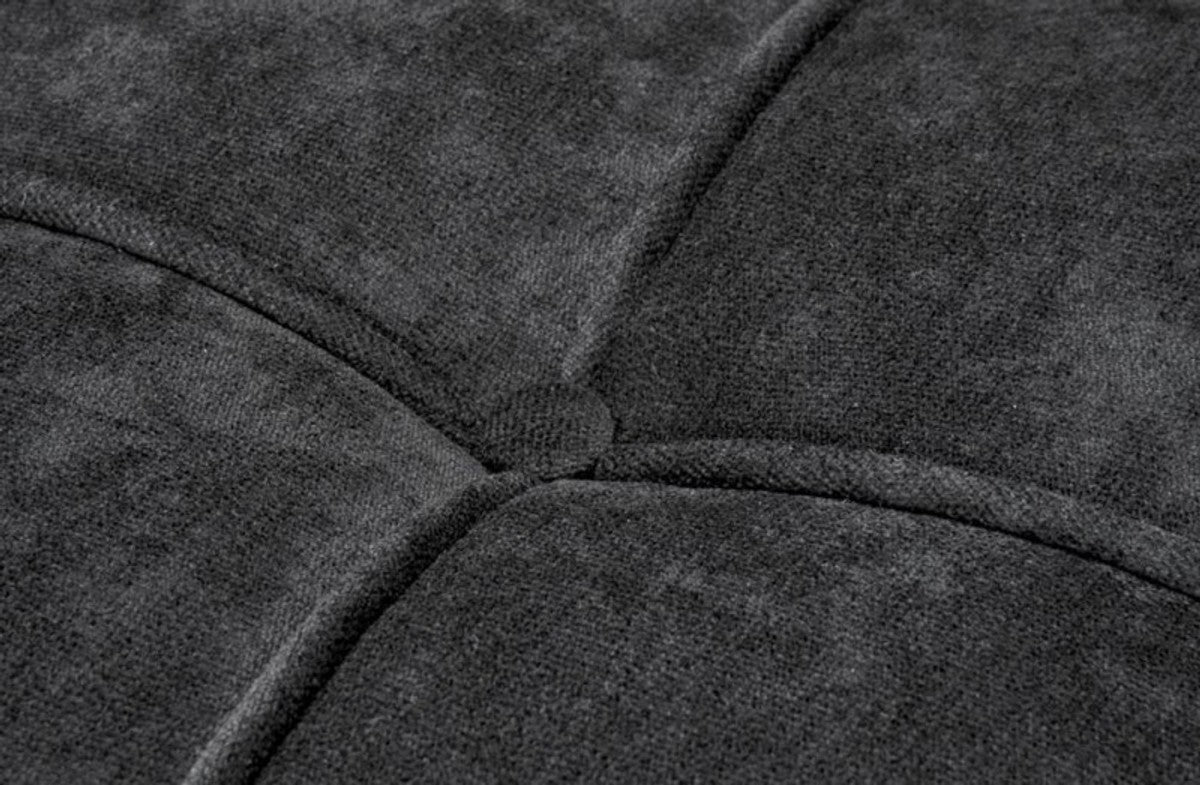 Casa Padrino Luxus Sofa im Barock Stil, schwarzer Samt und schwarze Beine, 230 x 81 x 78 cm