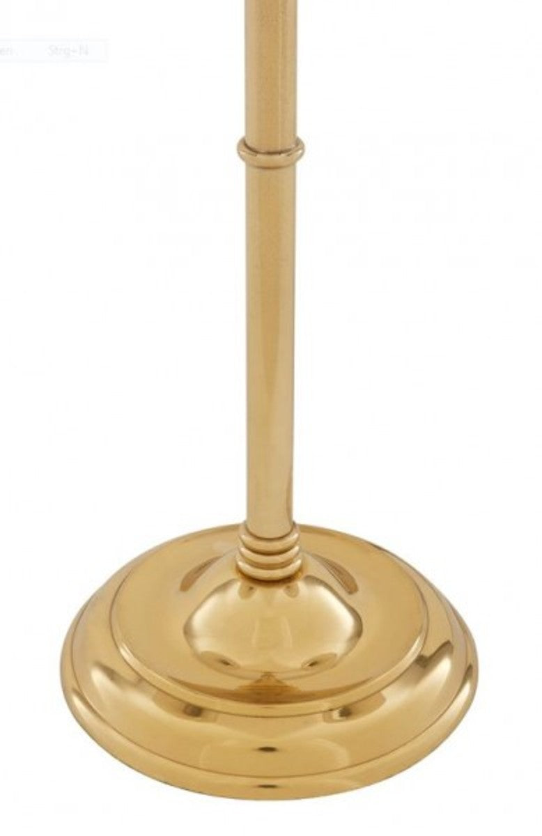Casa Padrino Luxus Tischleuchte aus Messing in poliertem Messing - Durchmesser 18 x 62 cm - Höhe 73 cm