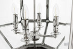 Casa Padrino Luxus Laterne - Luxus Nickel Hängeleuchte, Durchmesser 60 x H 85 cm