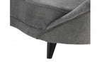 Casa Padrino Luxus Sofa gebogen in Hellgrau mit schwarzen Beinen - 245 x 87 x 79 cm