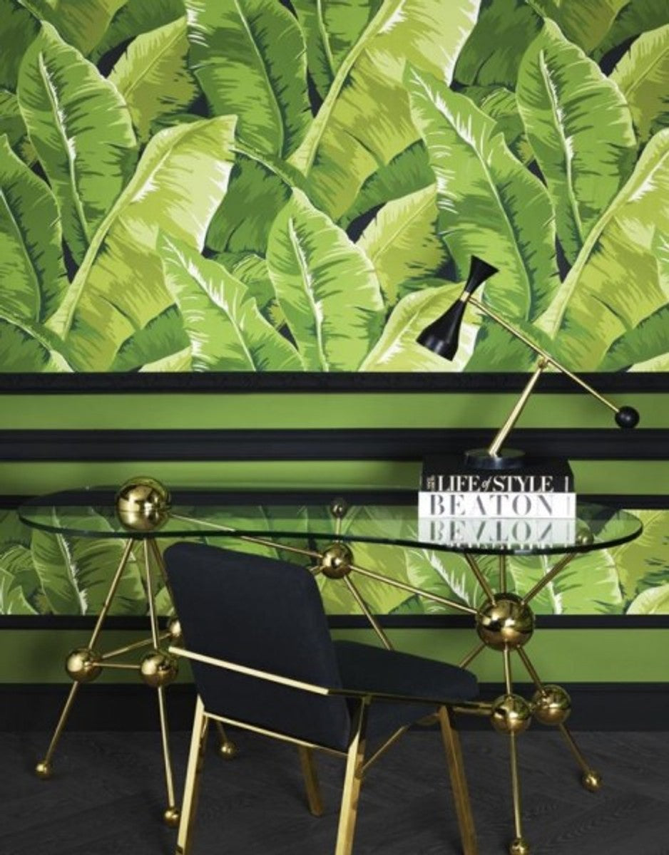 Casa Padrino Luxus Designer Stuhl Schwarz Gold - Luxus Kollektion