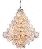 Casa Padrino Luxus Hängeleuchte im Barock Stil, Nickel, Durchmesser 80 cm, Höhe 95 cm