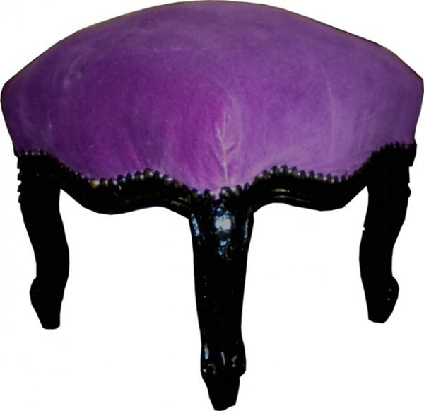 Sgabello barocco viola / nero