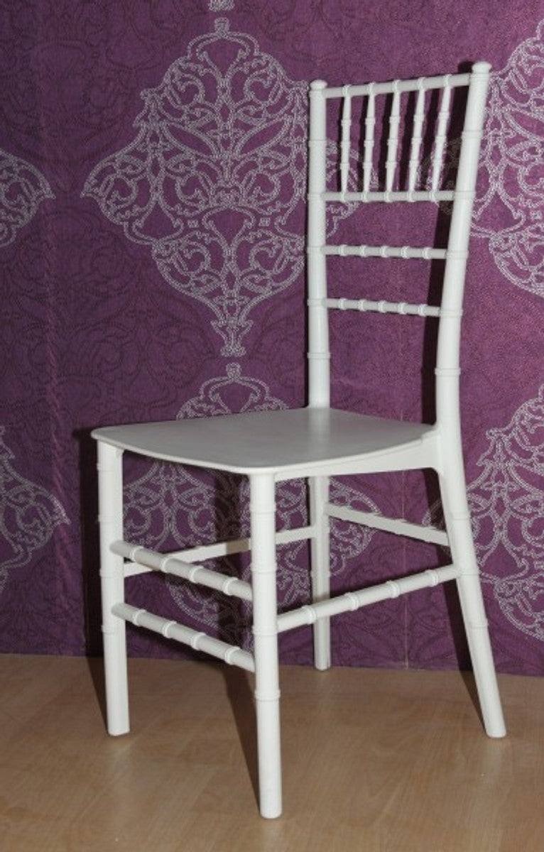 Casa Padrino Polycarbonat Designer Stuhl Ghost Chair - Weiß - 92,5 cm x 40 cm x 46 cm