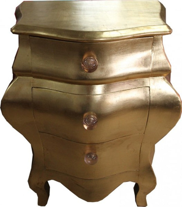 Casa Padrino Baroque Chest of Drawers in Antique Gold Leaf, 53 x 36 x 71.5 cm