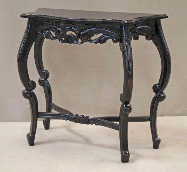 Casa Padrino Tavolo console barocco stile antico nero - Media dimensione - 82 x 36 x 75 cm