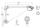 Ab und Überlauf System inkl. Siphon Chrom für Nostalgie Badewanne Naturstein freistehend 1700mm BCha 