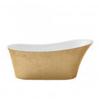 Casa Padrino Art Deco Badewanne freistehend Gold 1710 mm - Freistehende Retro Antik Jugendstil Badewanne