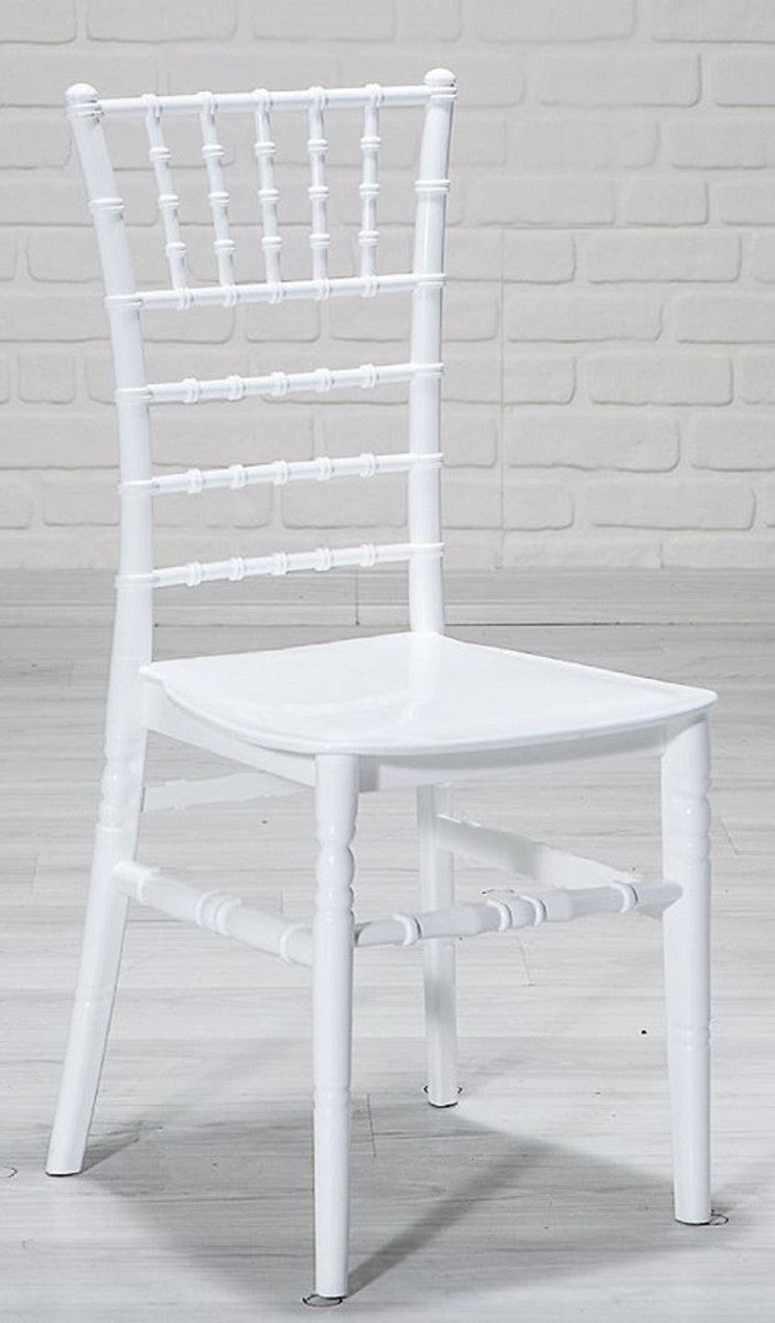 Casa Padrino Designer Acryl Stuhl Set Weiß 40 x 46 x H. 92,5 cm - Esszimmerstühle - Acryl Esszimmer Möbel