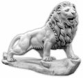 Casa Padrino Barock Garten Deko XXL Skulptur Löwe linke Seite Grau 186 x H. 150 cm - Riesige Garten Deko XXL Figur - Barock Garten & Terrassen Deko Accessoires - Garten Deko im Barockstil