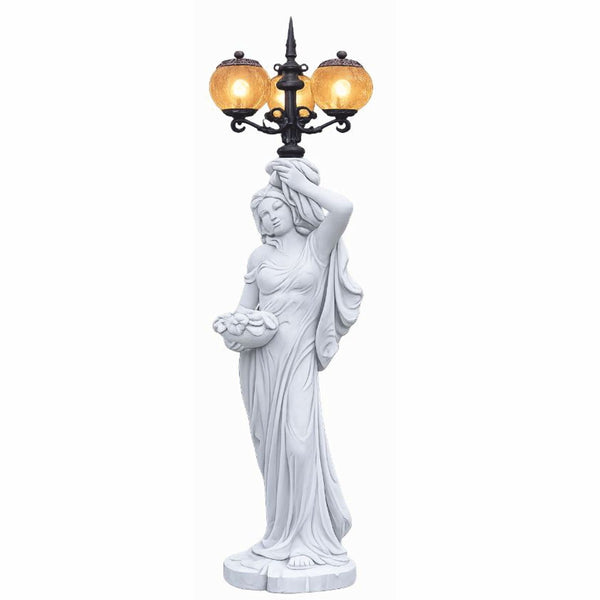 Casa Padrino lanterna da giardino Art Nouveau grigio / nero / ambra A. 185 cm - Illuminazione per esterni Art Nouveau - Fatto in Italia