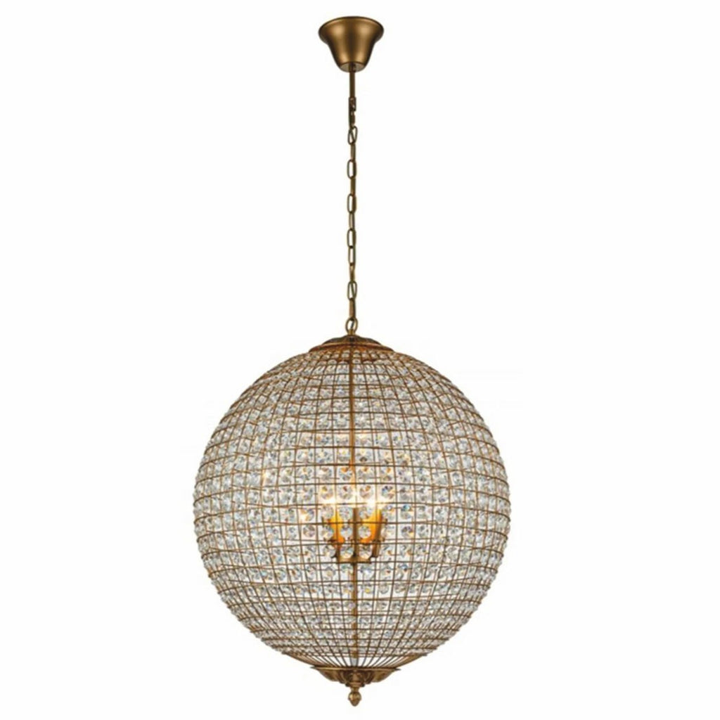 Casa Padrino Barock Kristall Kronleuchter Gold Ø 61 x H. 80 cm - Barock Leuchten
