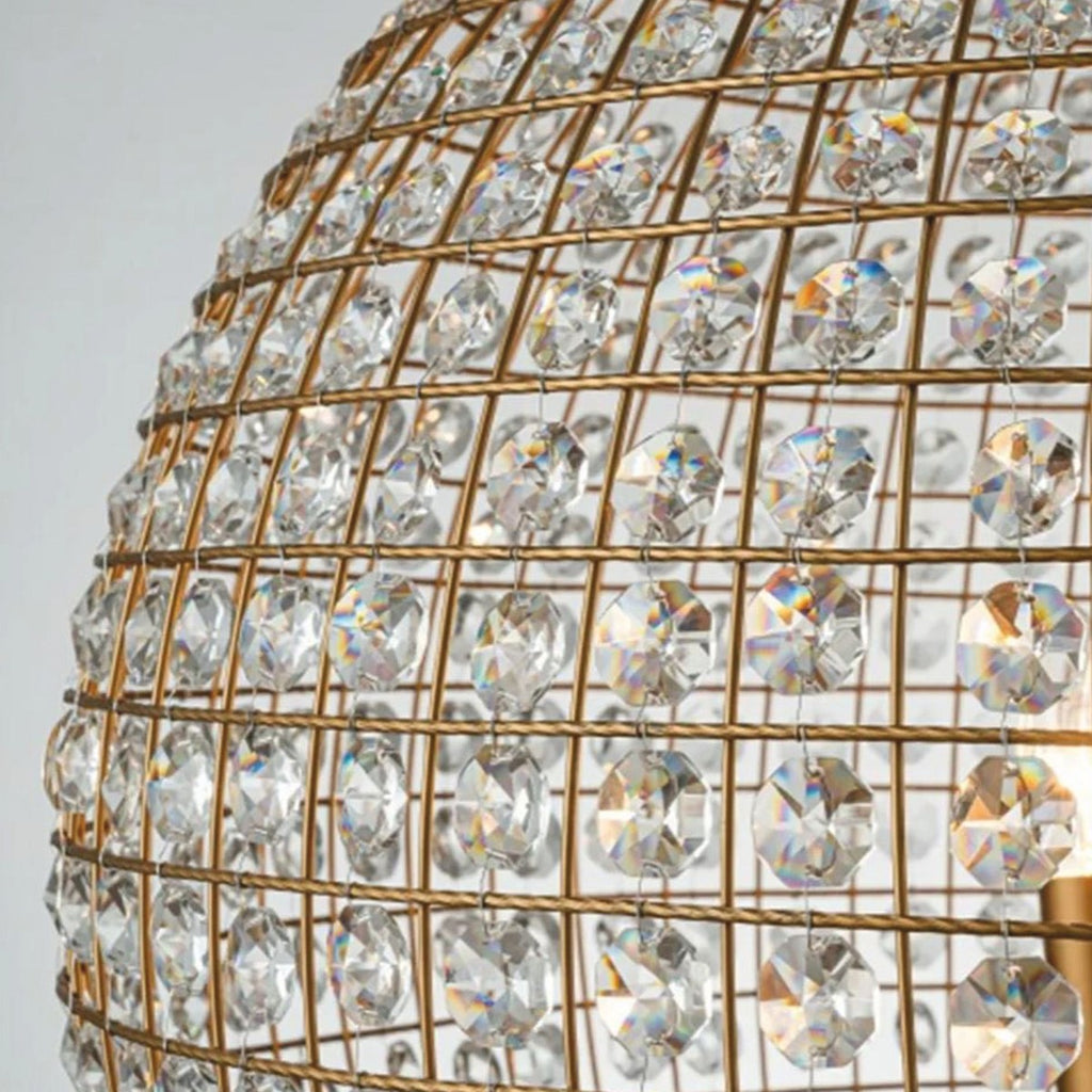 Casa Padrino Barock Kristall Kronleuchter Gold Ø 61 x H. 80 cm - Barock Leuchten