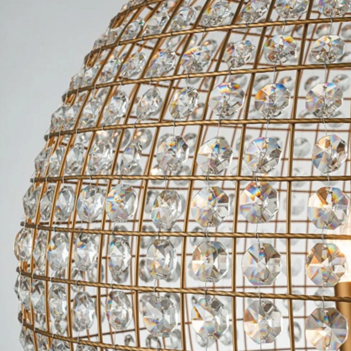 Casa Padrino Barock Kristall Kronleuchter Gold Ø 61 x H. 80 cm - Barock Leuchten