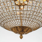 Casa Padrino Barock Kristall Kronleuchter Gold Ø 61 x H. 80 cm - Barock Leuchten