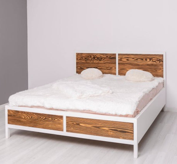 Casa Padrino Bed Country Style, 140 x 200 x 110 cm