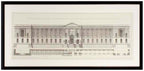 Casa Padrino Bilder / Kunstdruck Set Fassade vom Louvre Mehrfarbig 109 x H. 52 cm - Luxus Wohnzimmer Dekoration