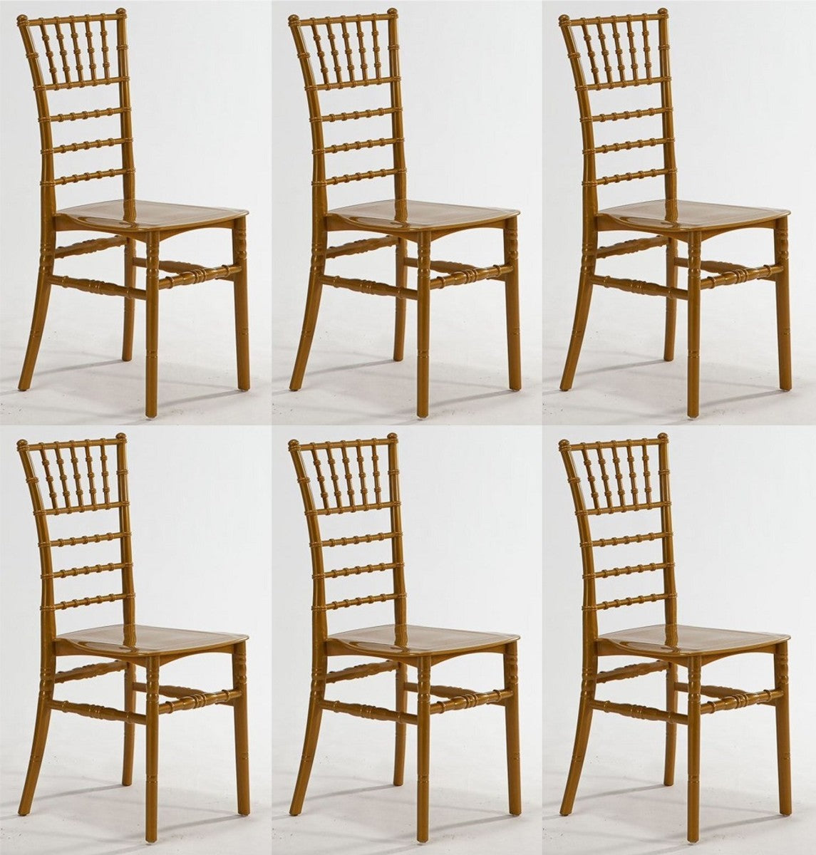 Casa Padrino Designer Acryl Stuhl Set Gold 40 x 46 x H. 92,5 cm - Esszimmerstühle - Acryl Esszimmer Möbel