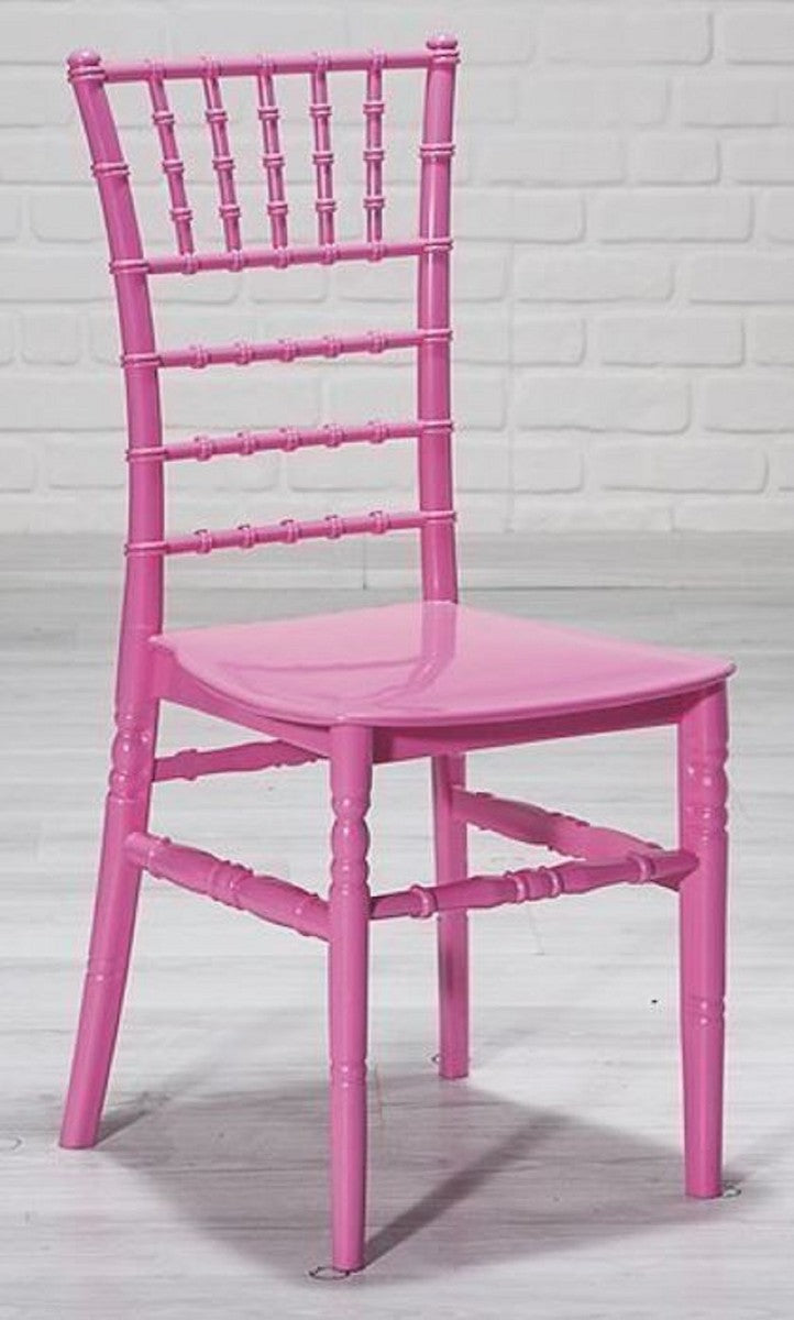 Casa Padrino Designer Acryl Stuhl Set Rosa 40 x 46 x H. 92,5 cm - Esszimmerstühle - Acryl Esszimmer Möbel