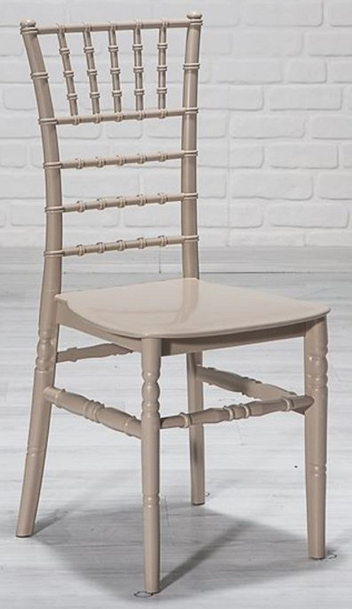 Casa Padrino Designer Acryl Stuhl Set Cappuccino 40 x 46 x H. 92,5 cm - Esszimmerstühle - Acryl Esszimmer Möbel