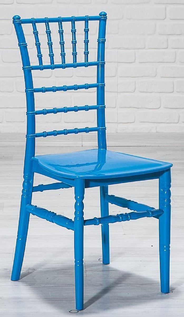 Casa Padrino Designer Acryl Stuhl Set Blau 40 x 46 x H. 92,5 cm - Esszimmerstühle - Acryl Esszimmer Möbel