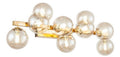 Casa Padrino Designer Wandleuchte Gold / Bernsteinfarben 66 x 23 x H. 24 cm - Moderne Wohnzimmer Lampe