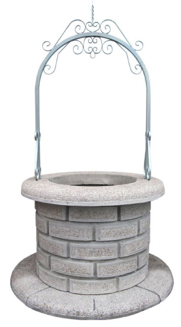 Casa Padrino fontaine de jardin Art Nouveau gris / argent Ø 130 x H. 220 cm