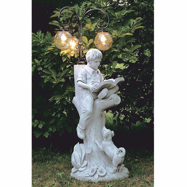 Casa Padrino lanterna da giardino Art Nouveau grigio / nero / ambra A. 181 cm - Illuminazione per esterni Art Nouveau - Fatto in Italia