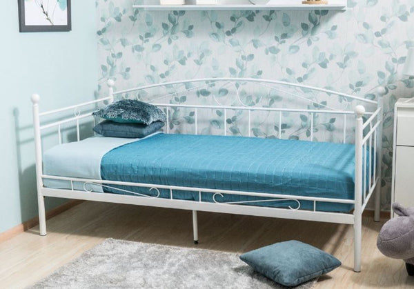 Casa Padrino cama de estilo campestre 209 x 98 x A. 95 cm - Diferentes Colores - Cama individual de metal - Muebles de dormitorio de estilo campestre 