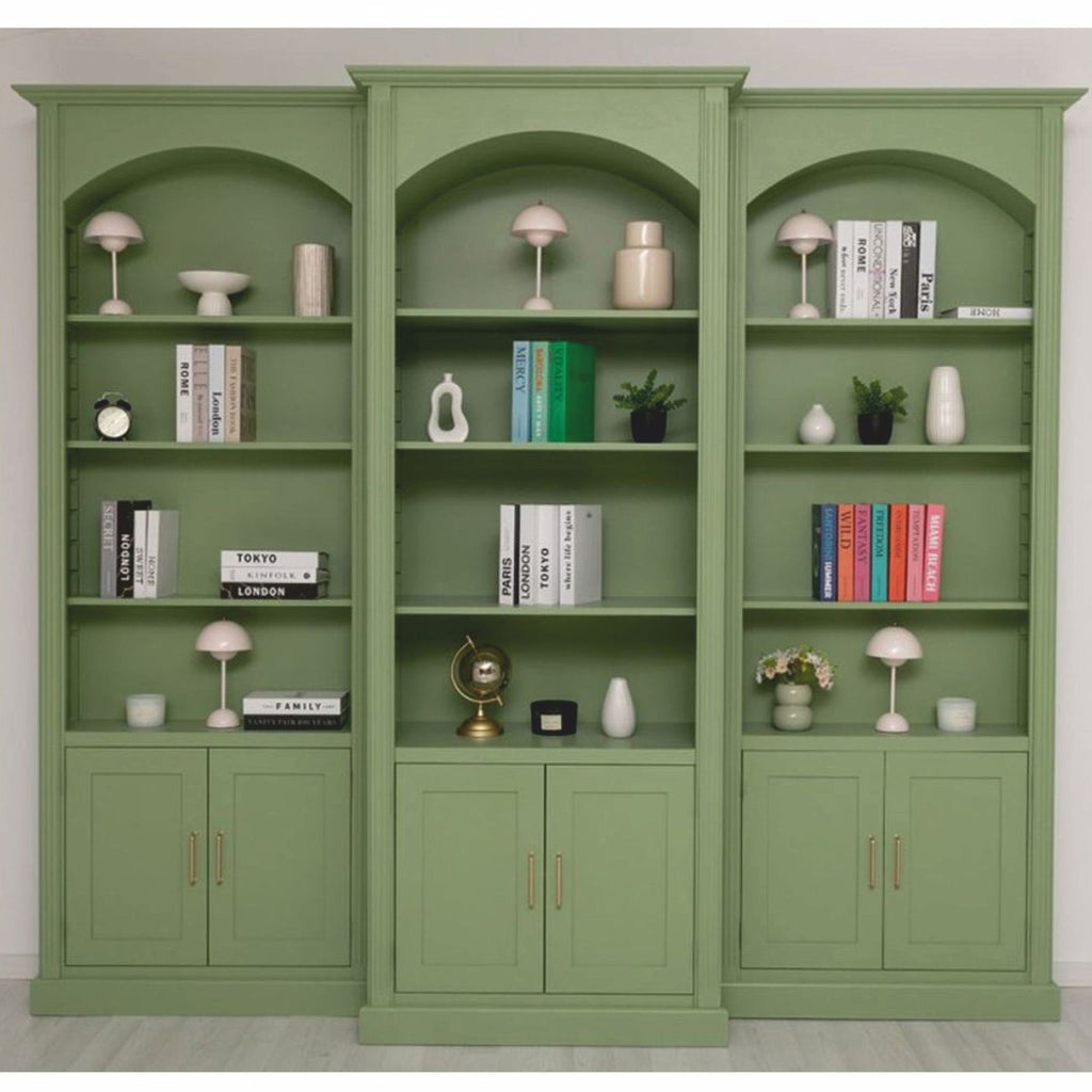 Casa Padrino Landhausstil Bücherschrank 3er Set Hellgrün - Landhausstil Möbel