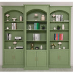 Casa Padrino Landhausstil Bücherschrank 3er Set Hellgrün - Landhausstil Möbel