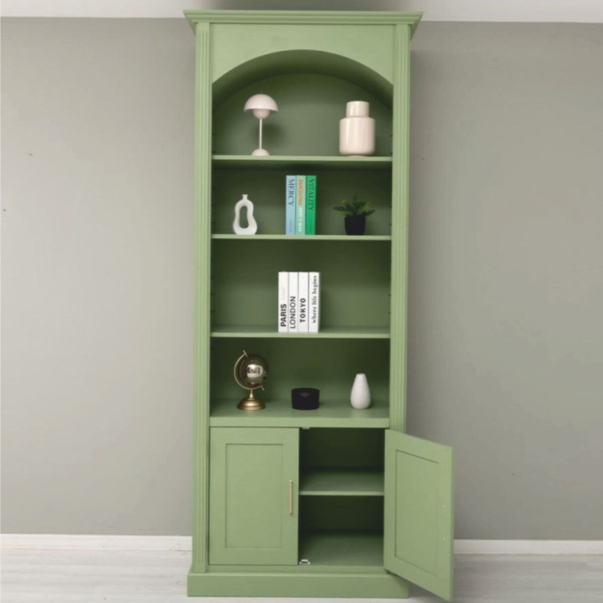 Casa Padrino Landhausstil Bücherschrank 3er Set Hellgrün - Landhausstil Möbel