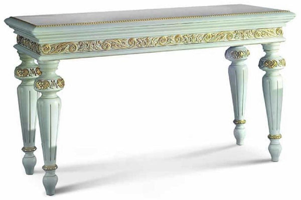 Casa Padrino luxury baroque console white / gold 140.5 cm - Made in Italy