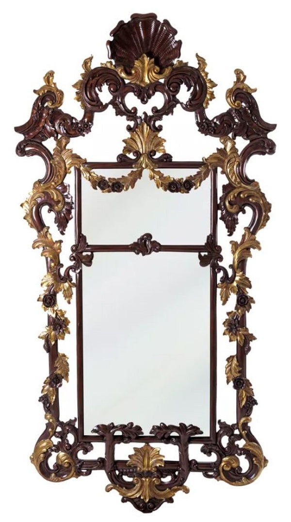 Casa Padrino luxury baroque mirror dark brown / gold H. 210 cm - Baroque furniture