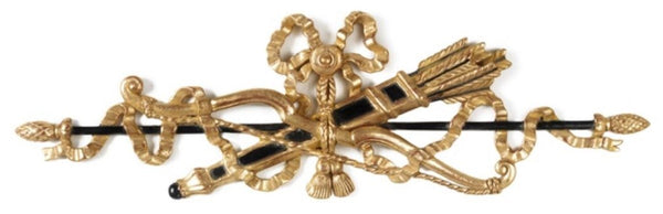 Casa Padrino adorno de pared barroco de lujo oro / negro - Magnífico adorno de decoración de pared de madera maciza barroco - Decoración de pared barroco - Calidad de lujo - Hecho en Italia