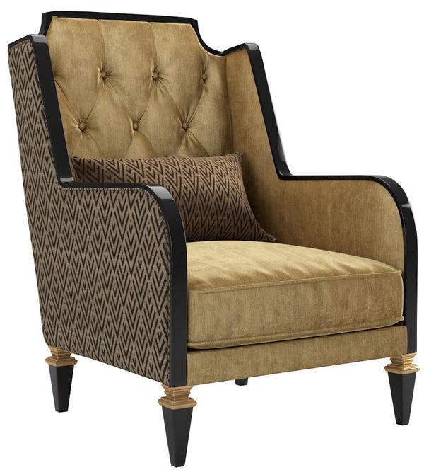 Casa Padrino luxury baroque living room armchair gold / black 72 x 80 x H. 105 cm - Noble Baroque Style Furniture
