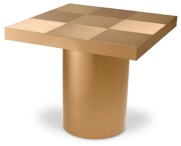 Casa Padrino table d'appoint de luxe laiton 57 x 57 x H. 50 cm - Table carrée en acier inoxydable - Mobilier de salon - Mobilier de hôtel - Meuble de luxe - Ameublement de luxe