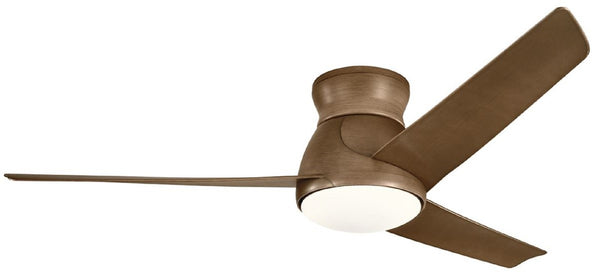 Casa Padrino ventilateur de plafond de luxe marron 152 x H. 29 cm - Ventilateur moderne dimmable avec éclairage LED et télécommande - Accessoires de Luxe