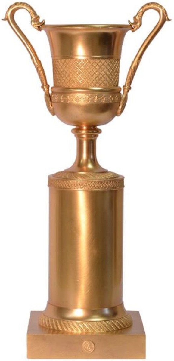 Casa Padrino jarrón decorativo de bronce barroco con base bronce 21,4 x 14,5 x A. 41,9 cm - Trofeo - Decoración de la Sala de Estar