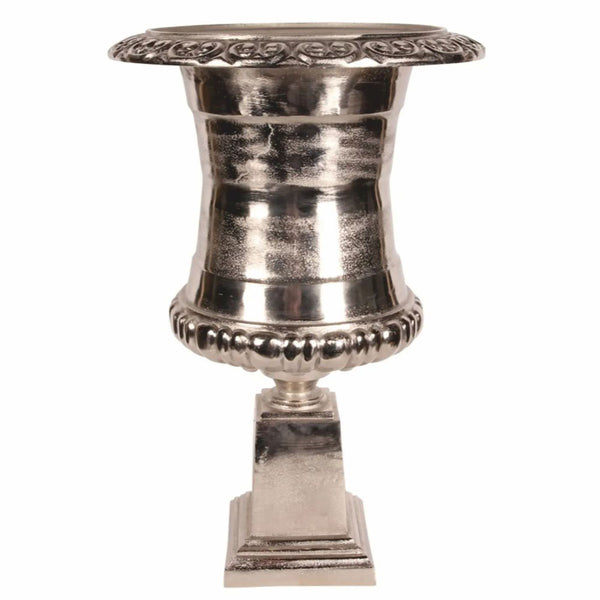Casa Padrino pot de fleurs baroque en aluminium argent H. 71 cm - Accessoires de décoration baroque