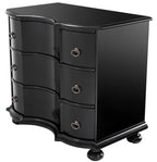 Casa Padrino Luxus Kommode mit 3 Schubladen Schwarz / Antik Messing 94 x 60 x H. 87 cm - Luxus Qualität