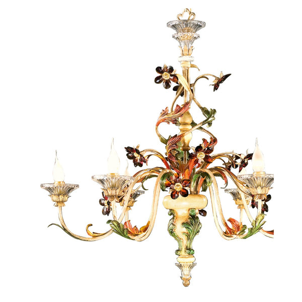 Casa Padrino Lustre Baroque Ø 90 x H. 85 cm 6 lumières - Luminaire Italien Fait Main - Luminaires Baroques