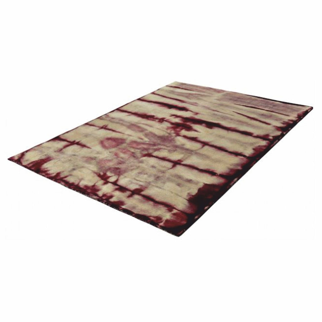 Casa Padrino Luxus Teppich Bordeauxrot / Ocker 230 x 160 cm - Rechteckiger Wollteppich - Wohnzimmer Teppich - Hotel Teppich