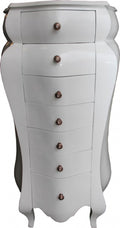 Casa Padrino Barock Kommode Weiss 131 x 68 x 46 cm - Antik Stil Kommode aus Massivholz
