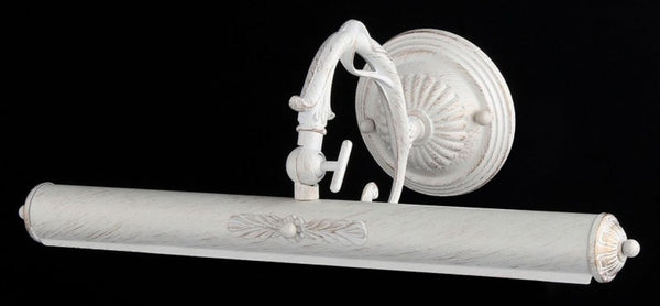 Casa Padrino Lampada da Parete Stile Liberty Bianco – Applique in Metallo Massiccio – 44 x H 17 cm