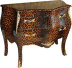 Casa Padrino Barock Kommode Leopard 106 x 55 x 85 cm - Luxuriöses Schlafzimmer Möbel im Barockstil