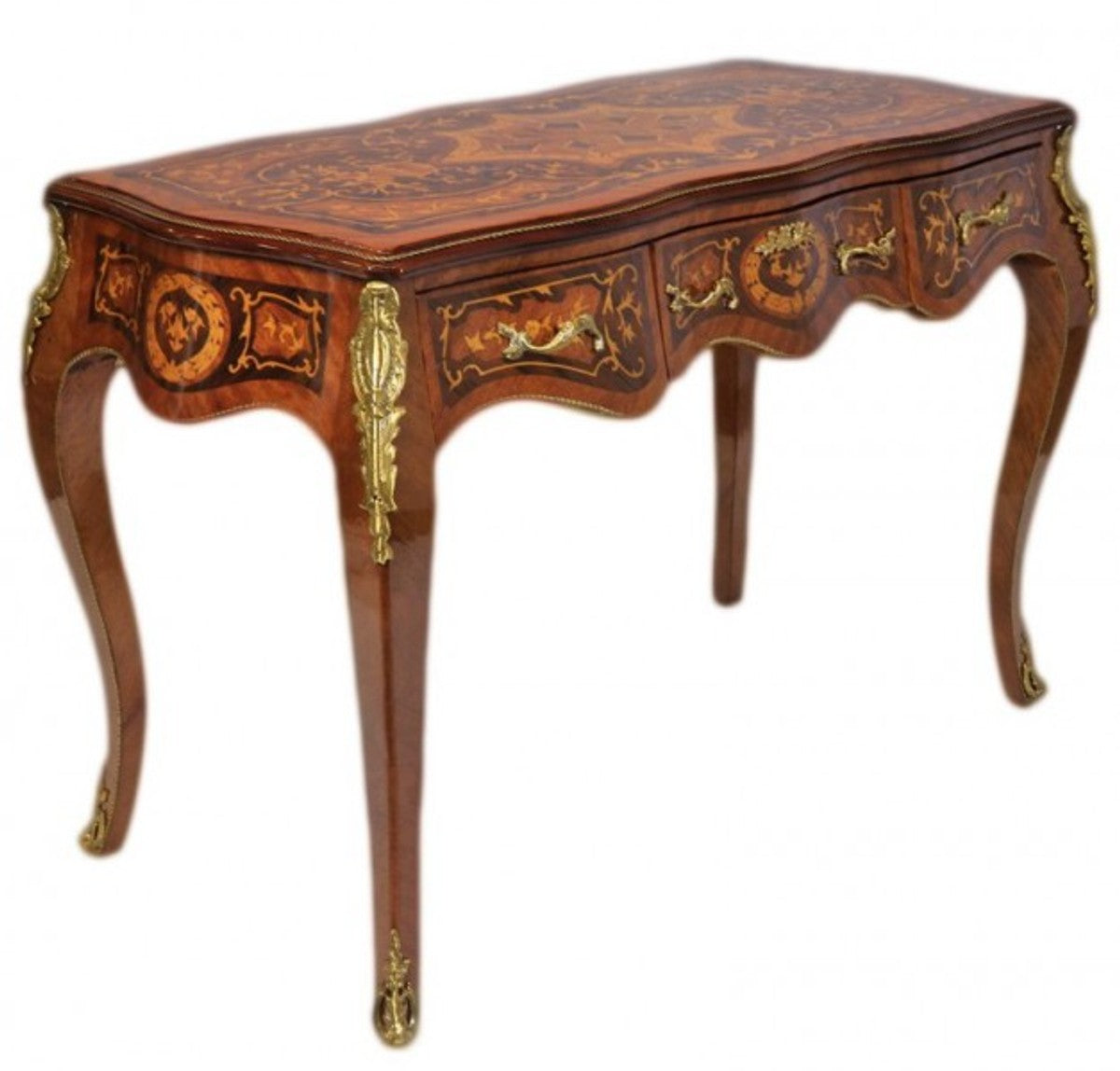 Casa Padrino Luxus Barock Schreibtisch Mahagoni Sekretär, Massivholz, Antik Stil, 120 x 60 x 80 cm